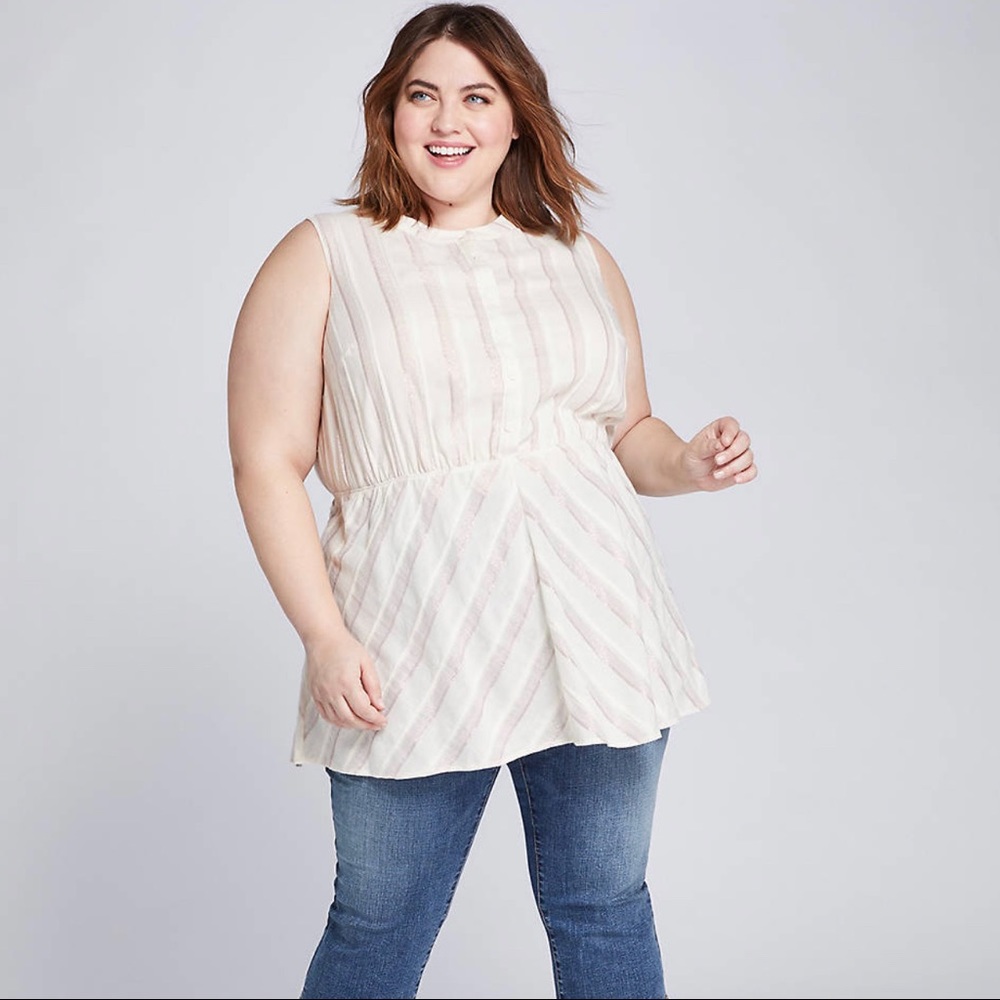 ⭐️HOST PICK⭐️Lane Bryant NWT Shimmer Peplum Tunic - Size 24